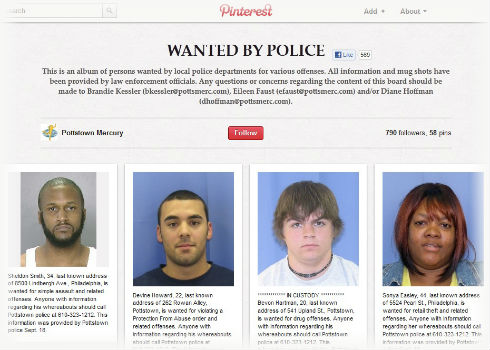 Pinterest - Wanted by Police!