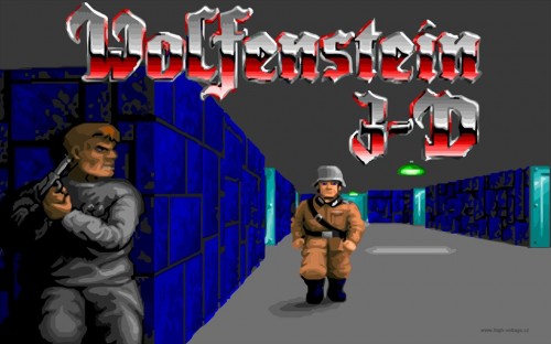 Playing the Atari and fighting the Nazi's on a MS-DOS PC at Wolfenstein 3D