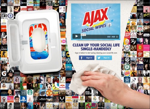 Ajax Social Wipes: Clean Up Your Social Life Single-Handedly - story by viralblog.com