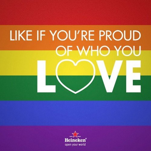 Like for Love: Heineken US Honors Gay Pride Month On Instagram. Discover it on ViralBlog.com