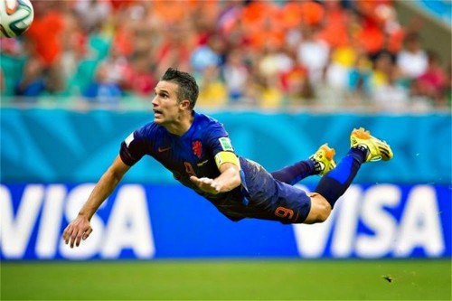 <strong>#persieing</strong> could be the new planking. The Flying Dutchman Robin van Persie is the most shared WC2014 moment so far. 