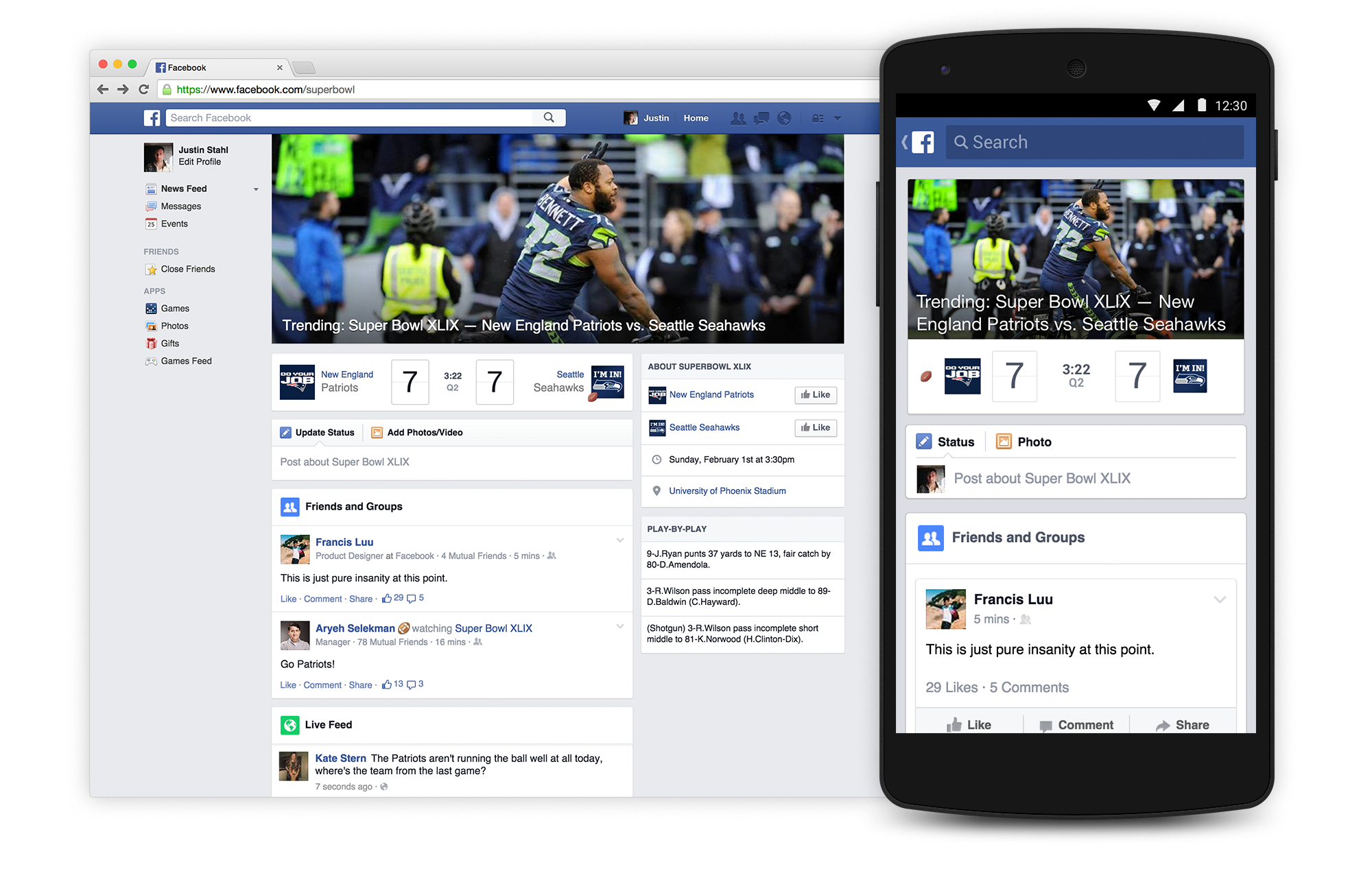 Facebook Launches A Dedicated Super Bowl 2015 Page2000 x 1267