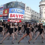 100 Single Ladies Take Over Piccadilly Circus