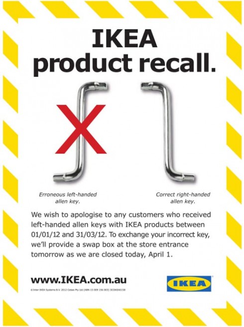 Ikea Allen Key Product Recall