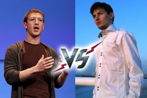 Mark Zuckerberg Facebook  vs Paul Durov VKontakte