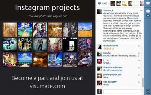visumate mobile influencer marketing instagram