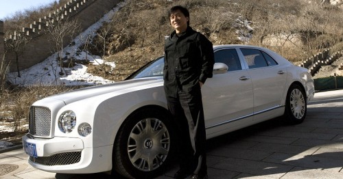 Jackie Chan Bentley shoot near Beijing, China on Nov. 19, 2012.